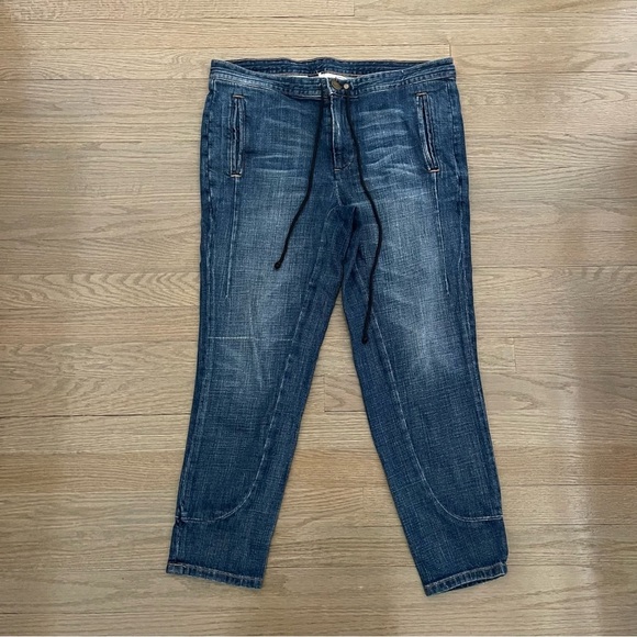 Marni Current Elliot The Drawstring Pinocchio Pants Cropped Jeans - Picture 1 of 11